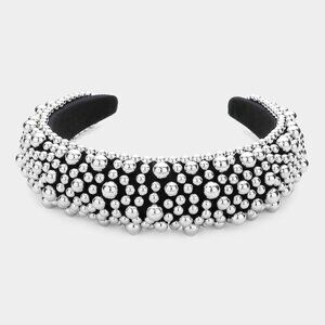41. Silver Metal Ball Cluster Headband